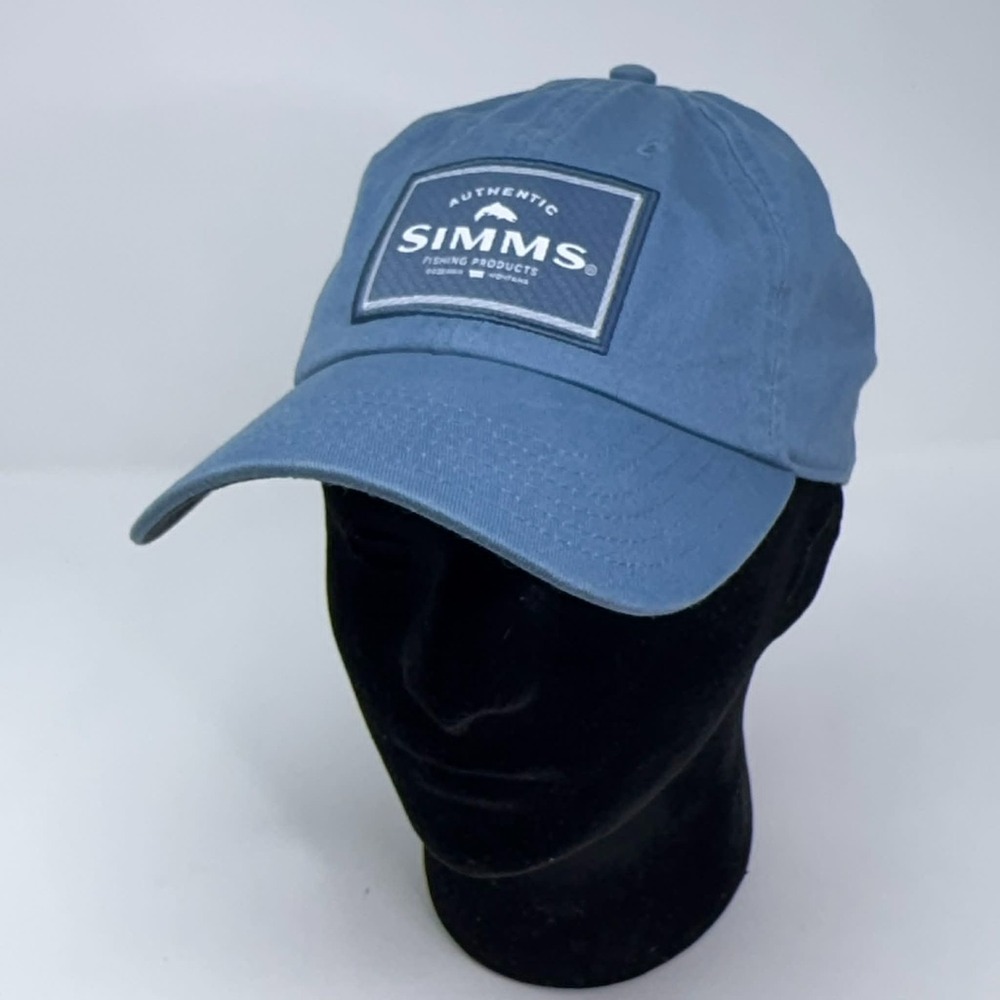 Simms Fly Fishing Single Haul Hat Cap Neptune Blue Adjustable Patch OSFM Outdoor